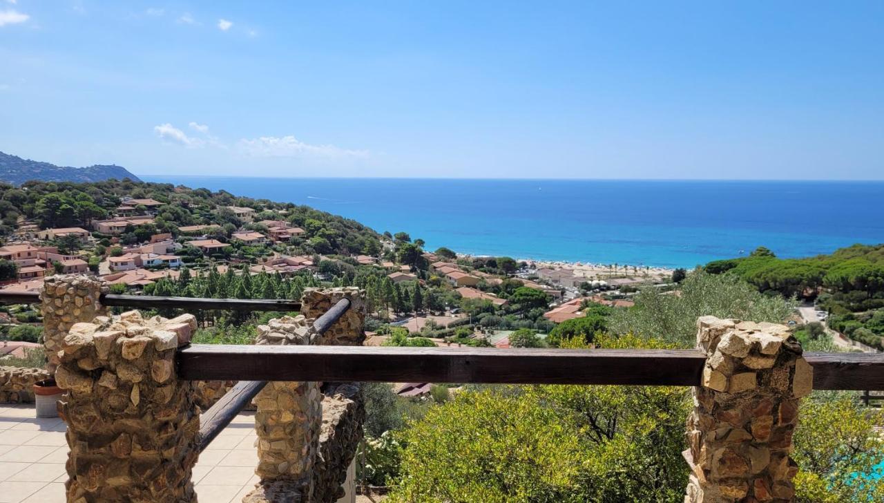 Villetta Con Piscina Panoramica Belvedere Mari Pintau Джеремеас Экстерьер фото