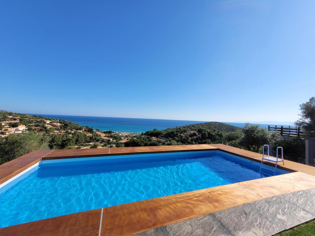 Villetta Con Piscina Panoramica Belvedere Mari Pintau Джеремеас Экстерьер фото