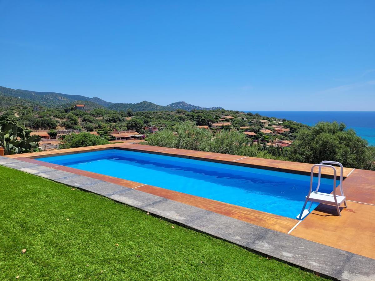 Villetta Con Piscina Panoramica Belvedere Mari Pintau Джеремеас Экстерьер фото