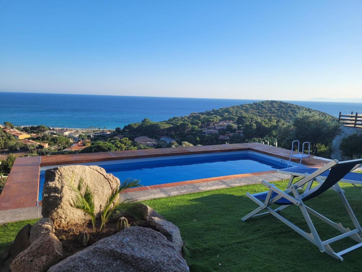 Villetta Con Piscina Panoramica Belvedere Mari Pintau Джеремеас Экстерьер фото