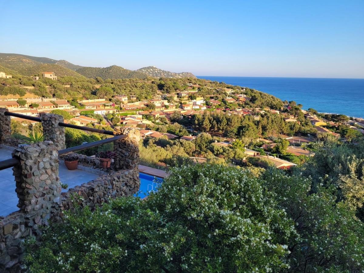Villetta Con Piscina Panoramica Belvedere Mari Pintau Джеремеас Экстерьер фото