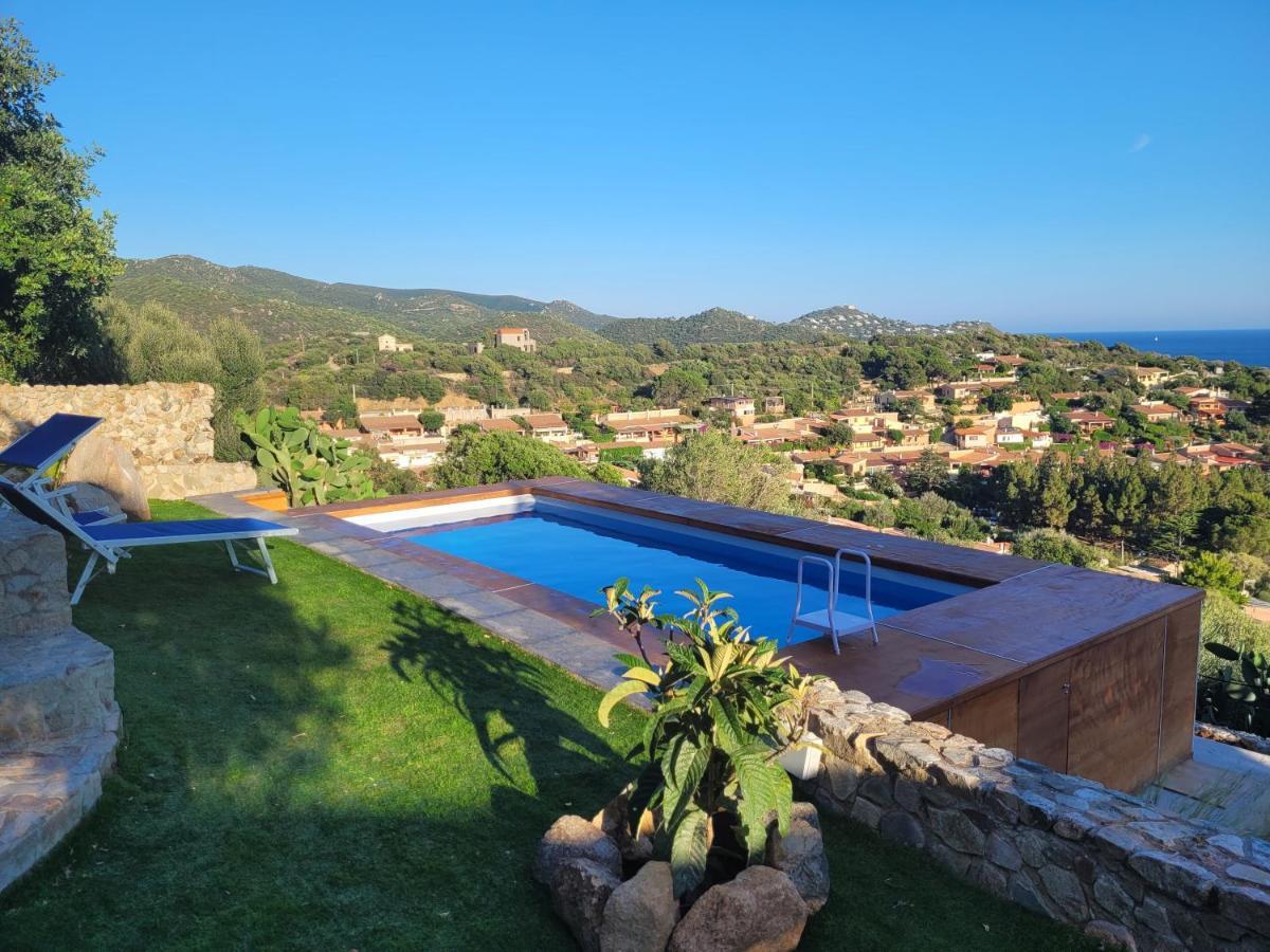 Villetta Con Piscina Panoramica Belvedere Mari Pintau Джеремеас Экстерьер фото