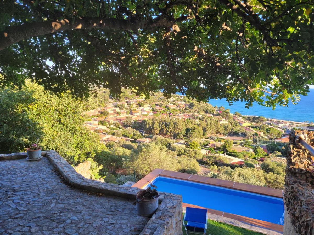 Villetta Con Piscina Panoramica Belvedere Mari Pintau Джеремеас Экстерьер фото